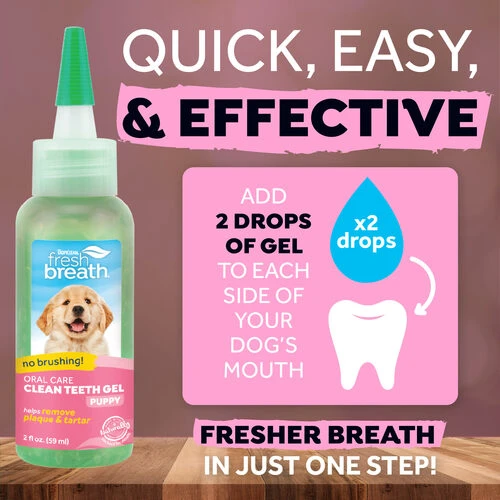 TropiClean - Fresh Breath Puppy Clean Teeth Gel 4 TropiClean - Fresh Breath Puppy Clean Teeth Gel - Image 2